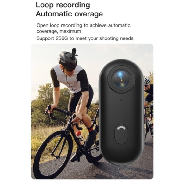 1080P Tiny Action Camera WiFi Sports Camera 120° Wide Angle Lens with Magnetic Lanyard Back Clip Waterproof Case 32GB TF Card - Image 3