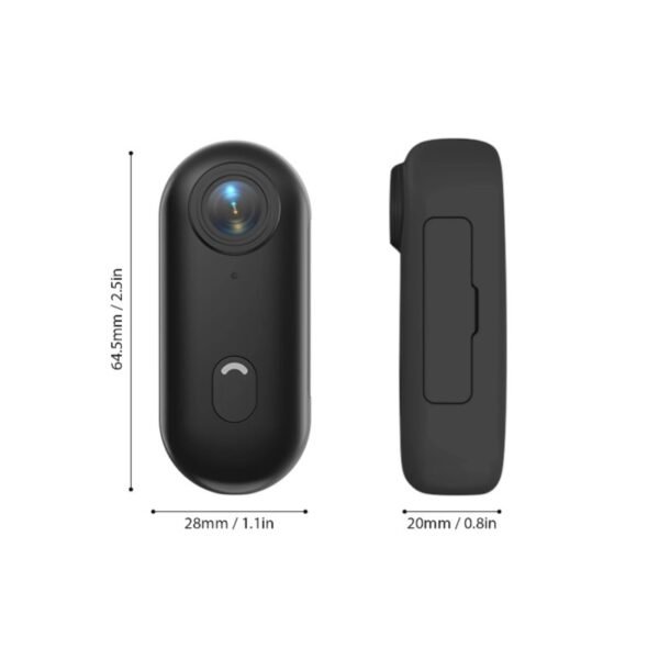 1080P Tiny Action Camera WiFi Sports Camera 120° Wide Angle Lens with Magnetic Lanyard Back Clip Waterproof Case 32GB TF Card - Image 6