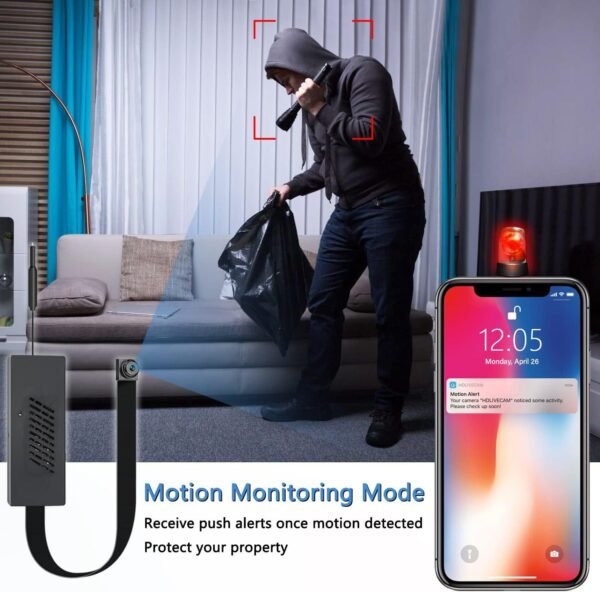 DIY 1080P Micro Hidden Camera - Full HD Mini Spy Cam for Covert Recording | Compact Discreet Surveillance Device - Image 2