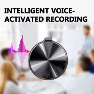 Mini Voice Activated Recorder – Smart Digital Audio Recorder with Noise Reduction, MP3 Playback, Micro Dictaphone for Meetings, Classes & Interviews